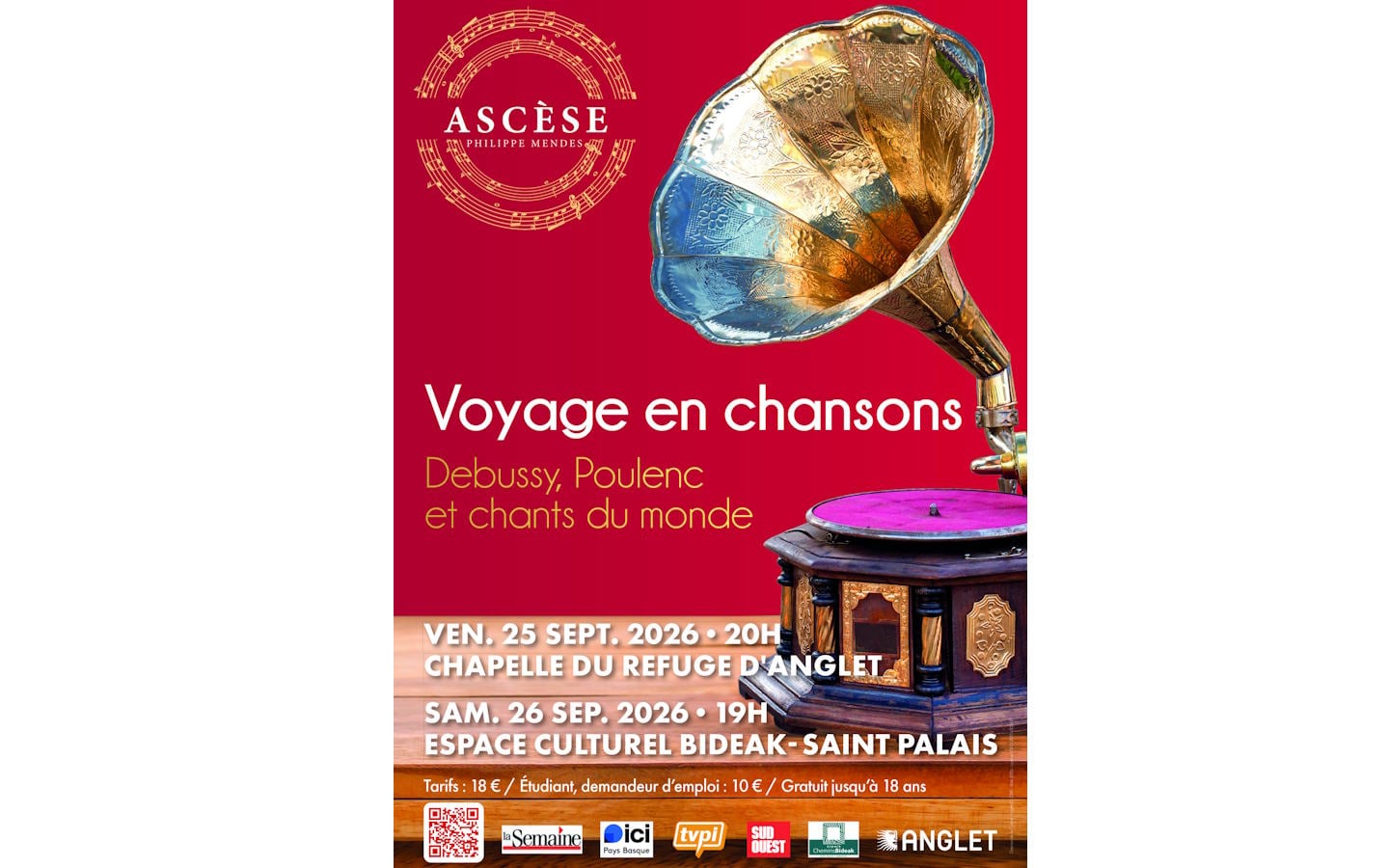 Concert du Choeur Ascèse : "Voyage en chansons"