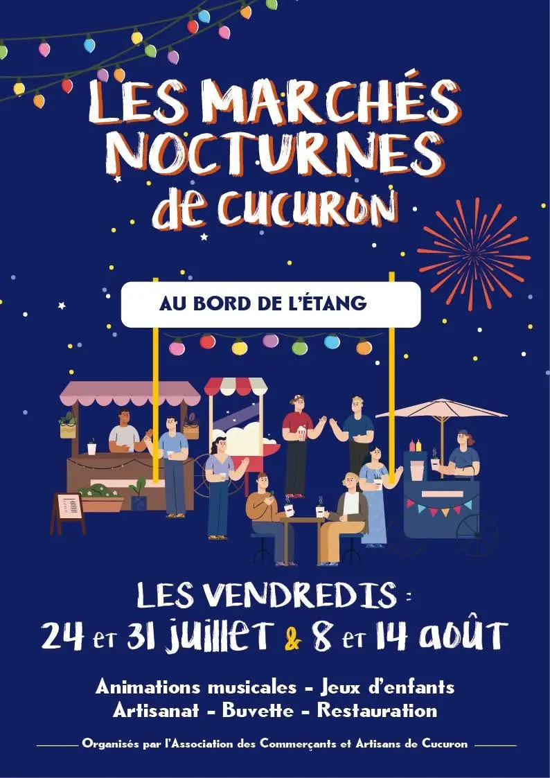 Marchés nocturnes à Cucuron.