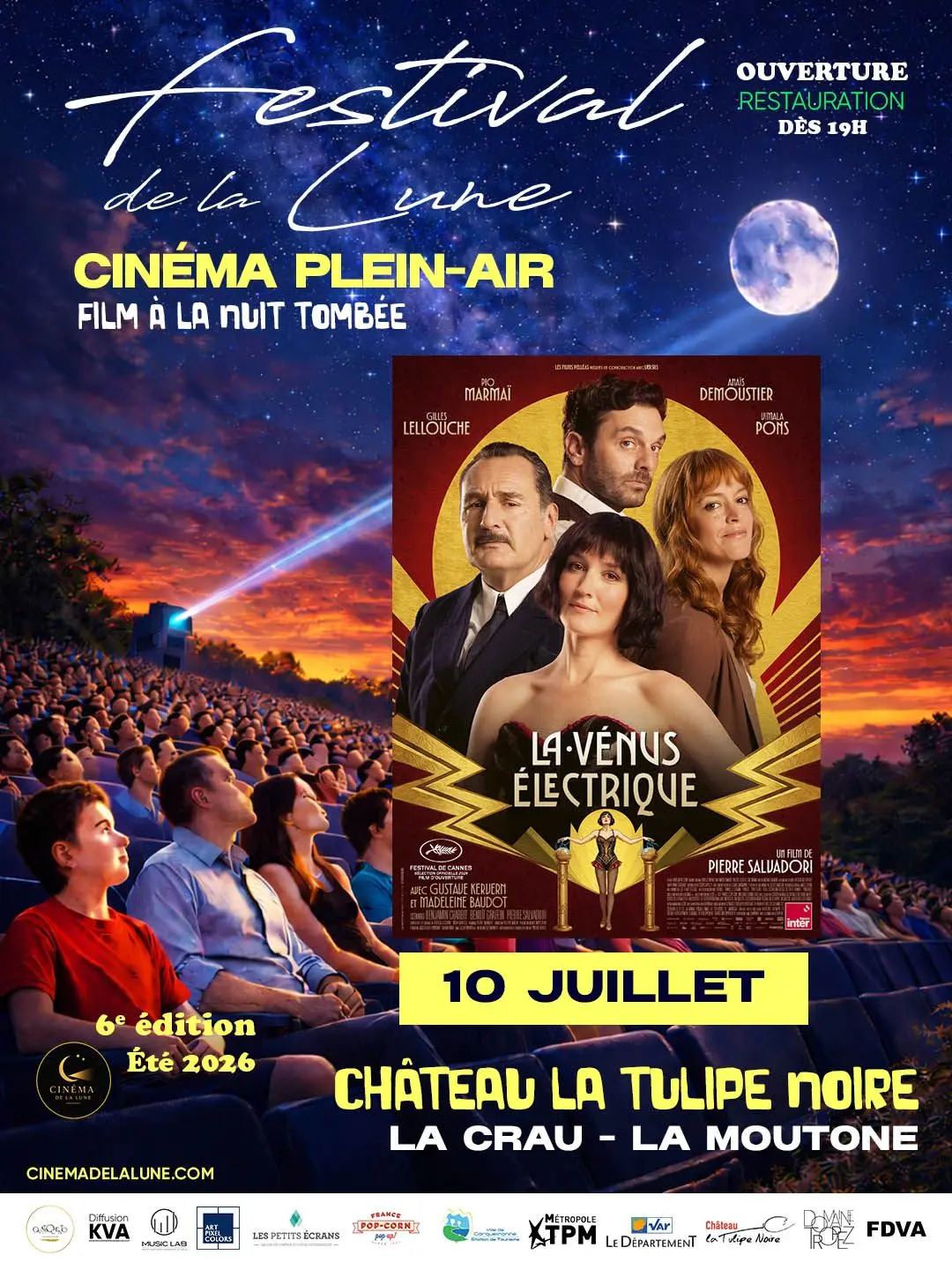 Projection plein air à la Tulipe Noire