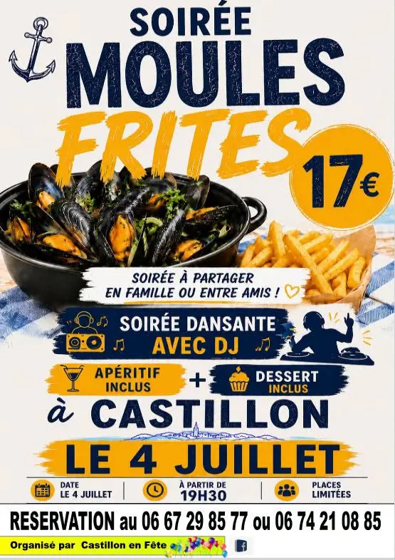 Soirée Moules-Frites à Castillon