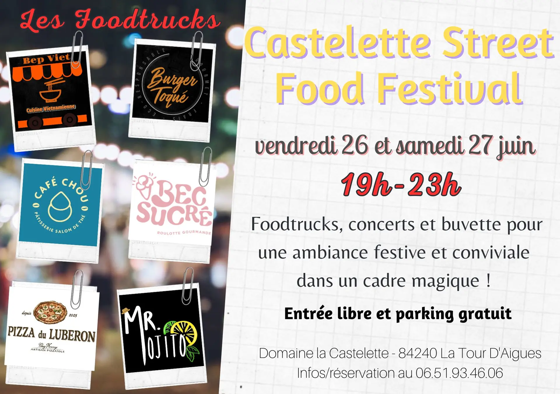 Castelette Street Food Festival à La Tour d'Aigues