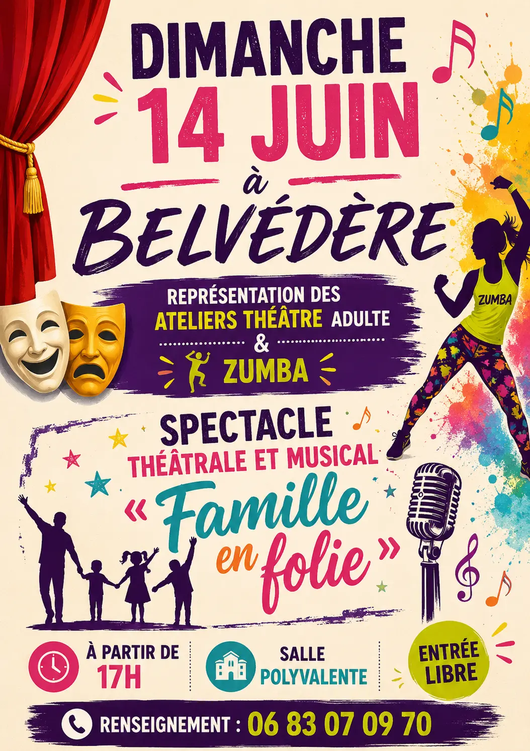 Spectacle théâtral et musical "Famille en folie"