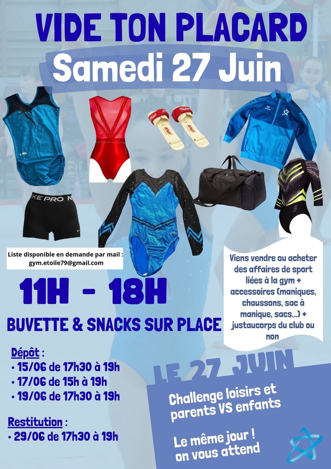 Vide placard spécial gym !