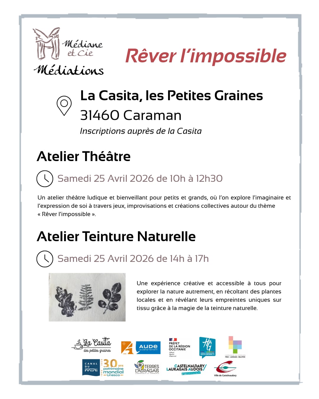 ATELIER THÉÂTRE "RÊVONS L'IMPOSSIBLE"