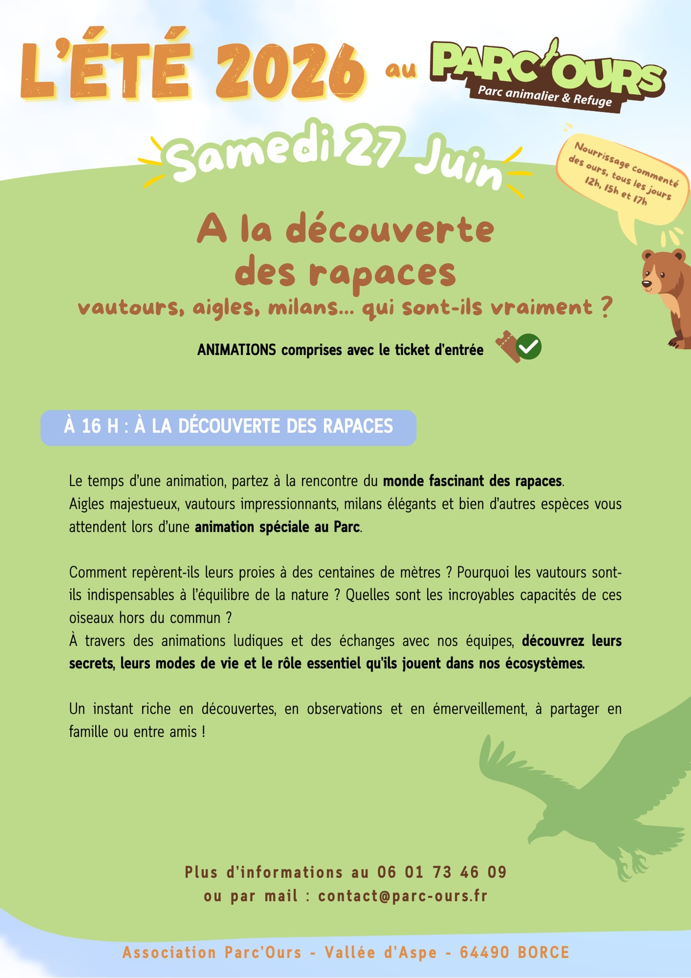 Parc'Ours - A la découverte des rapaces
