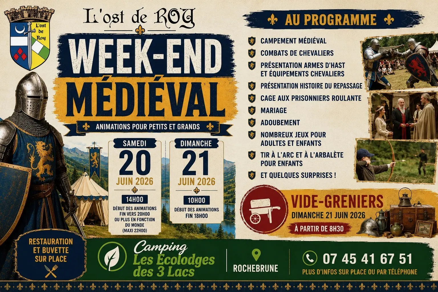 Week-end médiéval avec l'Ost de Roy