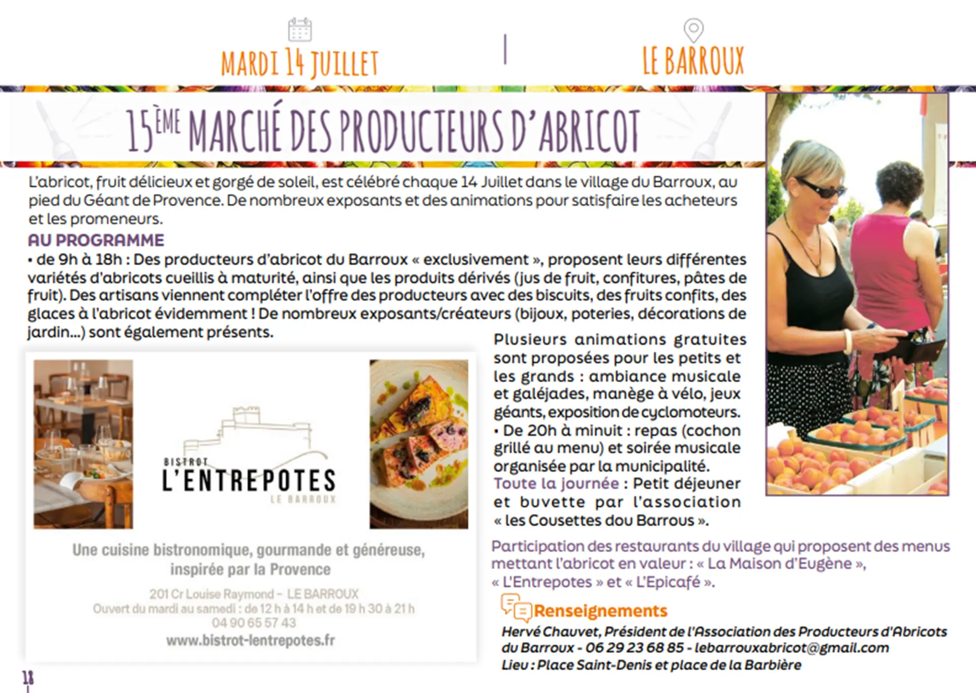 Marché des producteurs d'abricots