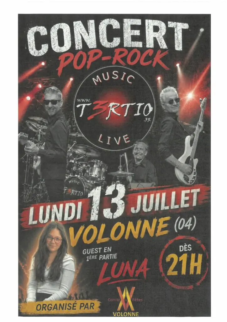Concert groupe T3rtio à Volonne
