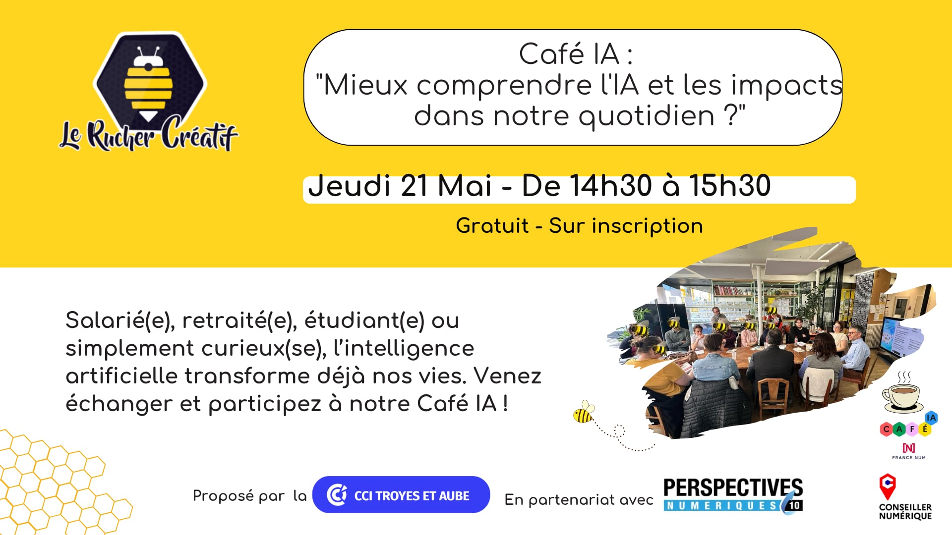 Café IA : "mieux comprendre l'IA et les impacts dans notre quotidien ?"