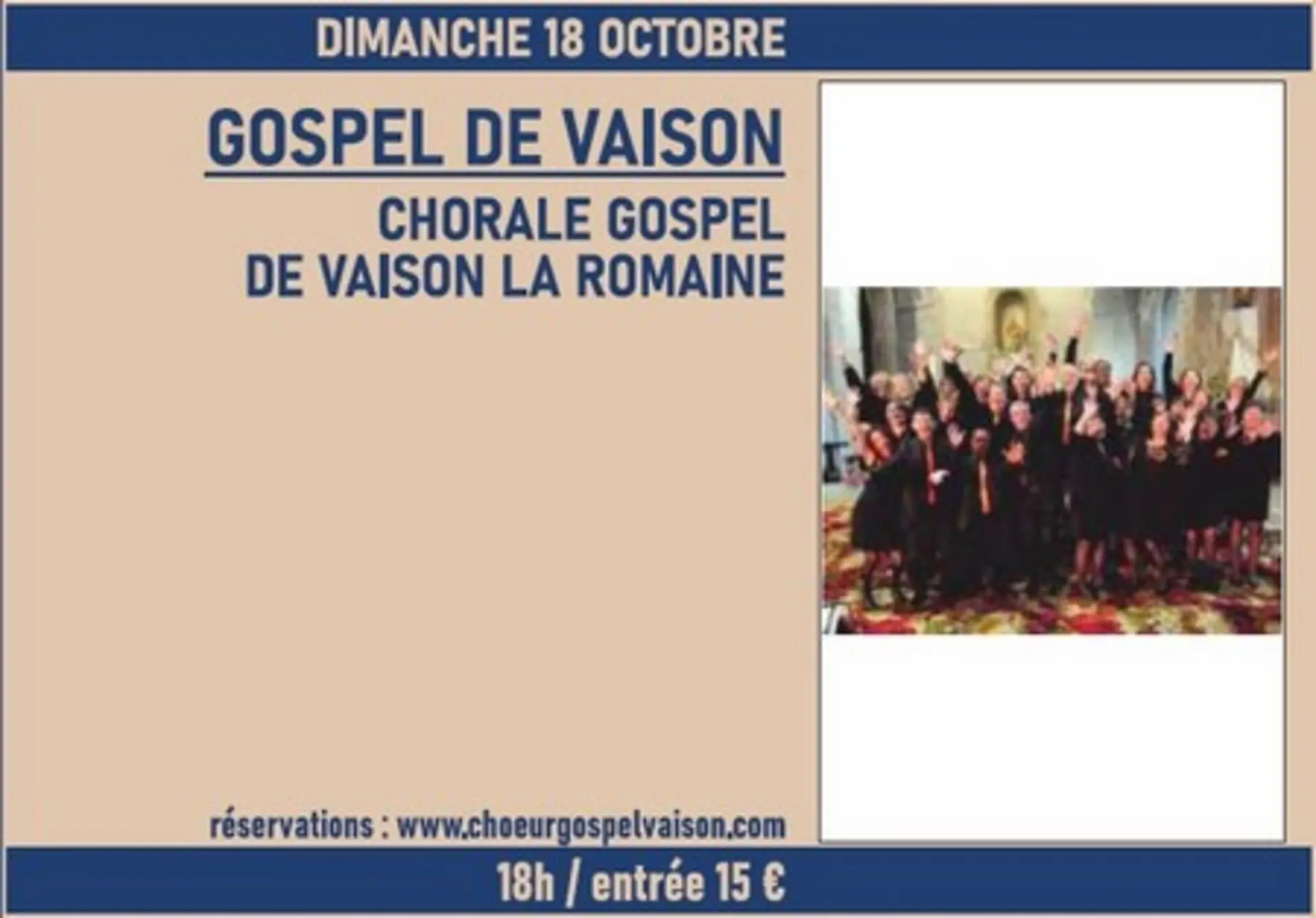 Concert du Choeur Gospel de Vaison - Musique dans la Nef