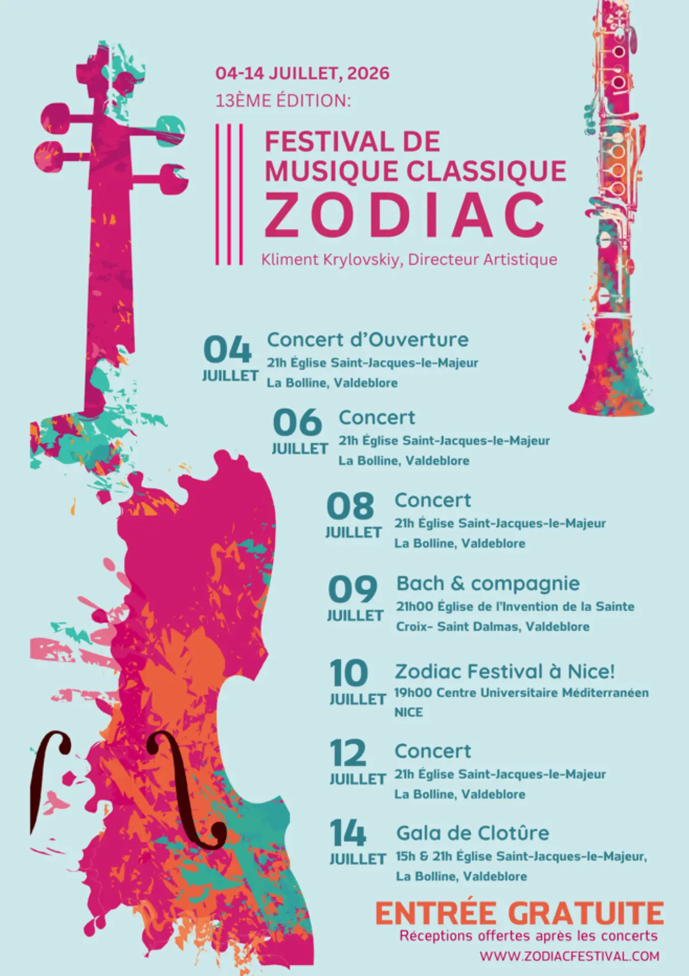 Festival Zodiac Music Academy à NICE