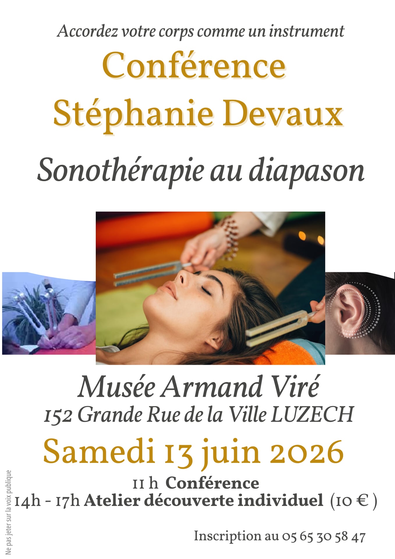 La sonothérapie au diapason : conférence et atelier découverte