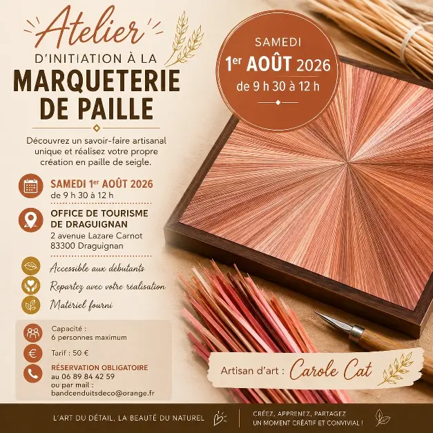 Atelier d'initiation à la marqueterie de paille