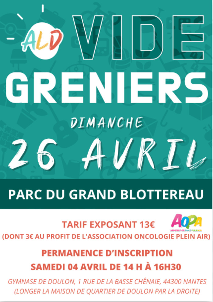 Vide-greniers annuel de l'Amicale Laïque de Doulon