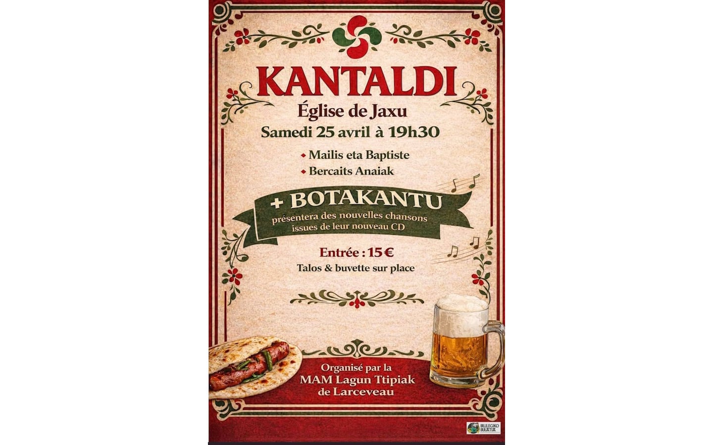 Kantaldi : chants basques avec Mailis et Baptiste, Berçaits anaiak et Botakantu