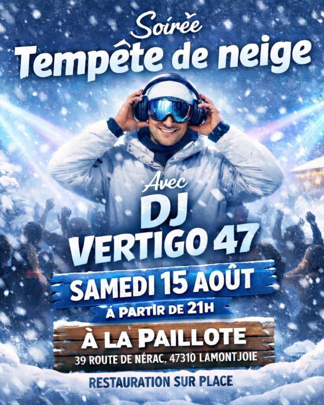 CAMPING X'TREM VILLAGE : Soirée tempête de neige et DJ