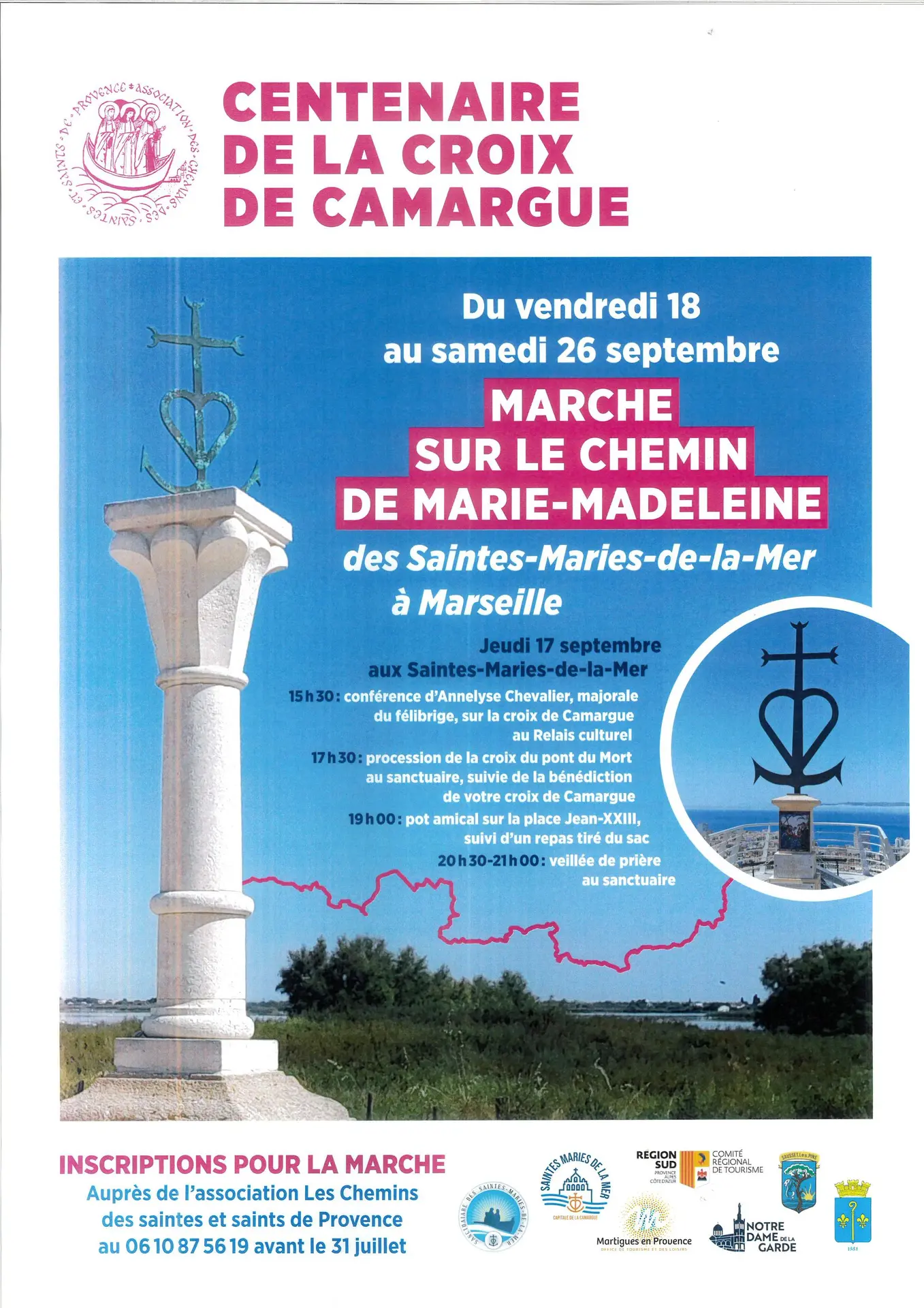 « Centenaire de la croix de Camargue et marche sur le chemin de Marie - Madeleine