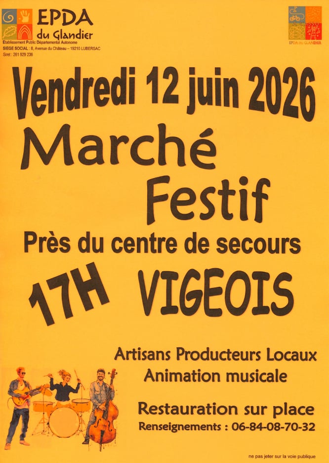 Marché festif à Vigeois