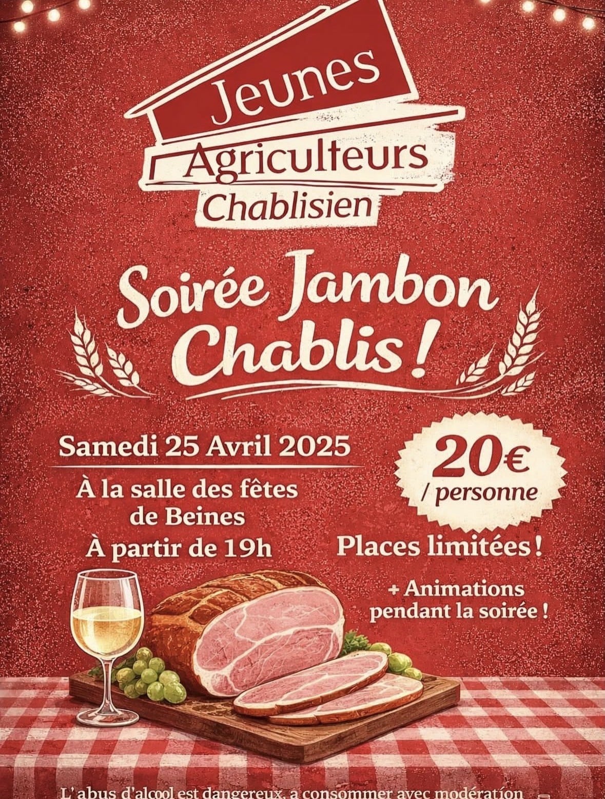 Soirée des jeunes agriculteurs du Chablisien