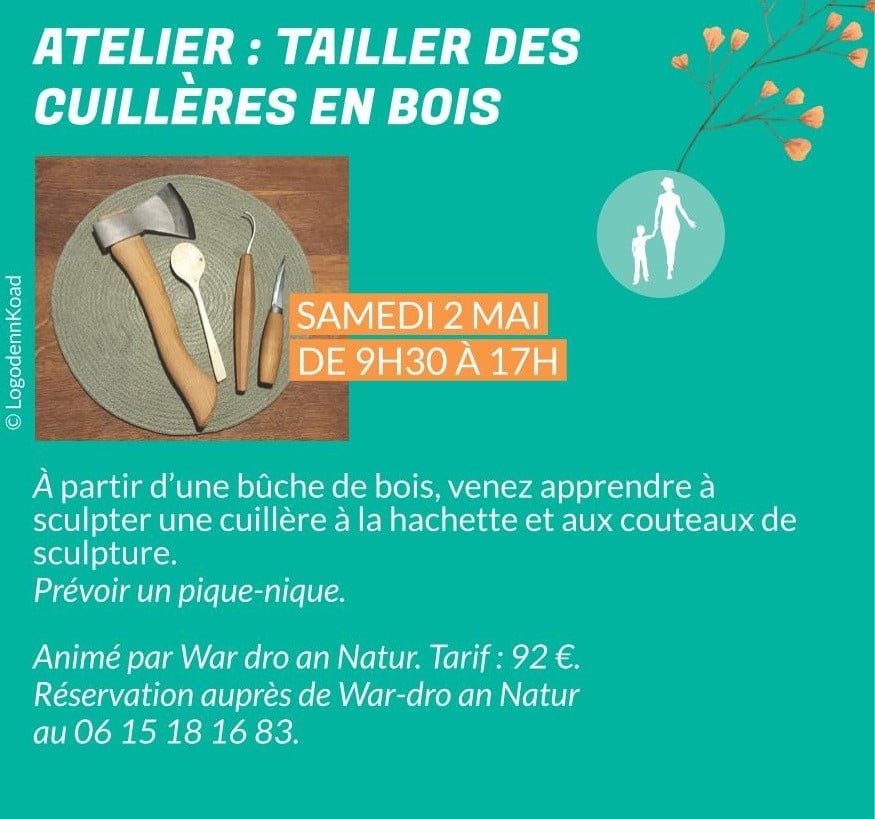 Atelier tailler des cuillères en bois
