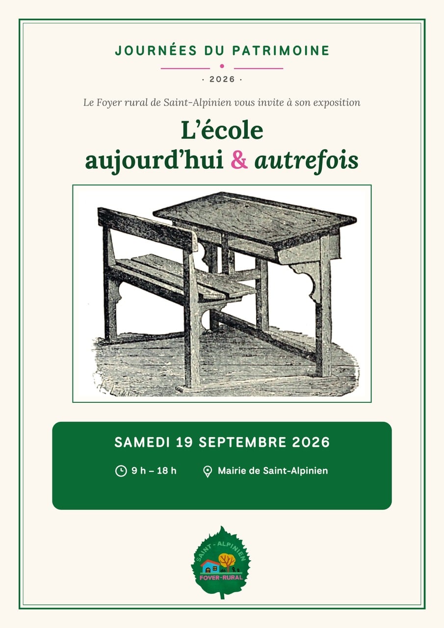 JEP 2026 - Exposition "L'école aujourd'hui & autrefois"