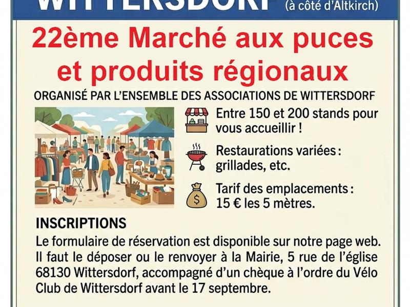 22ème marché aux puces et produits régionaux