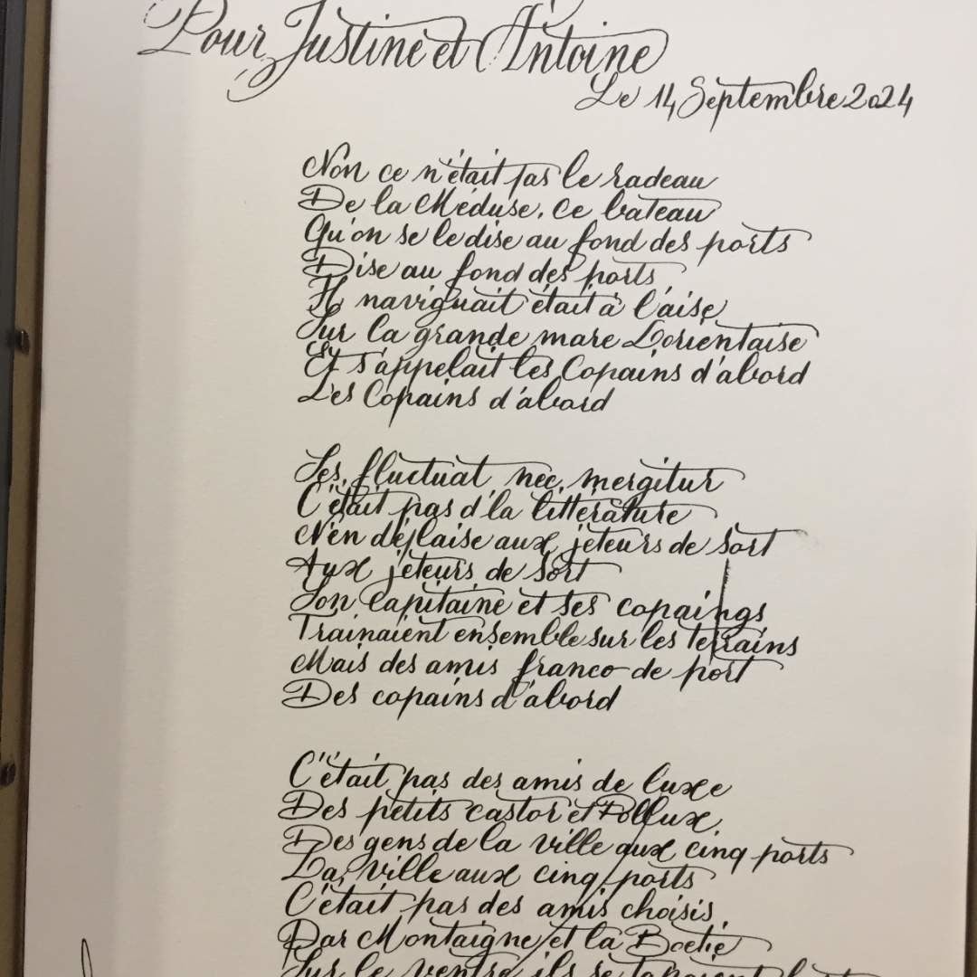 Atelier calligraphie anglaise