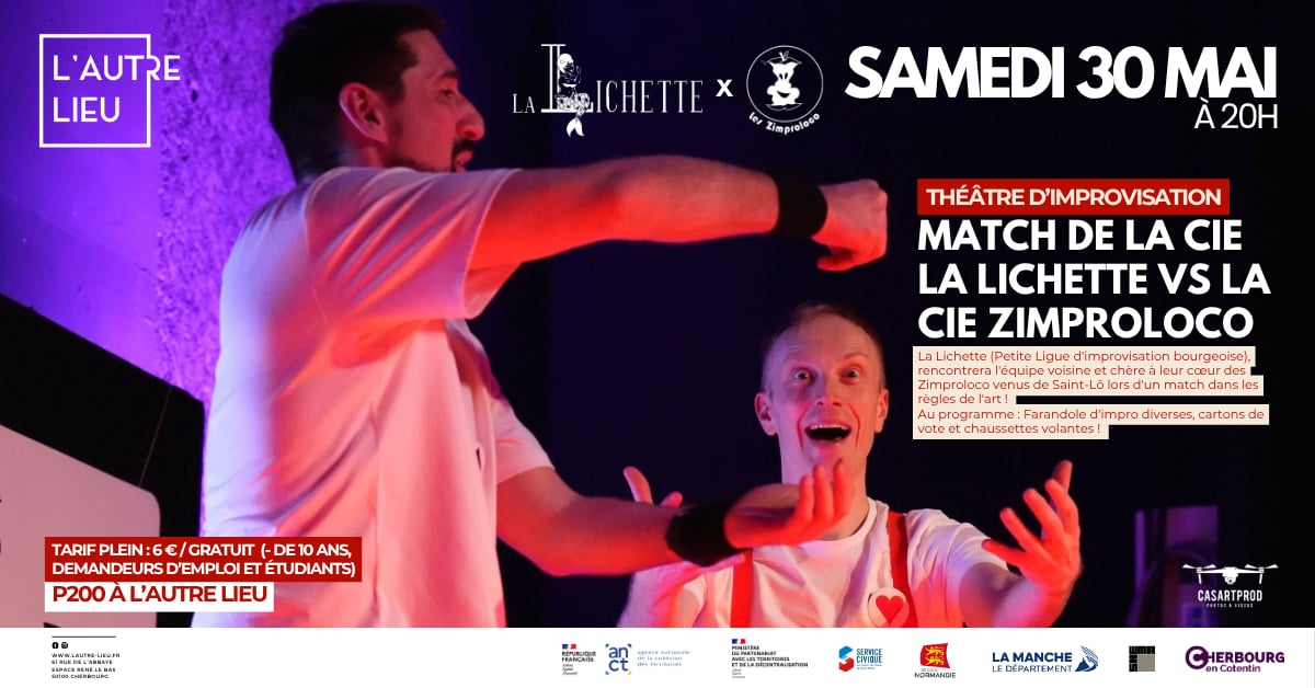 THÉÂTRE D’IMPRO - Cie La Lichette vs la Cie Zimproloco | P200 à L’Autre Lieu