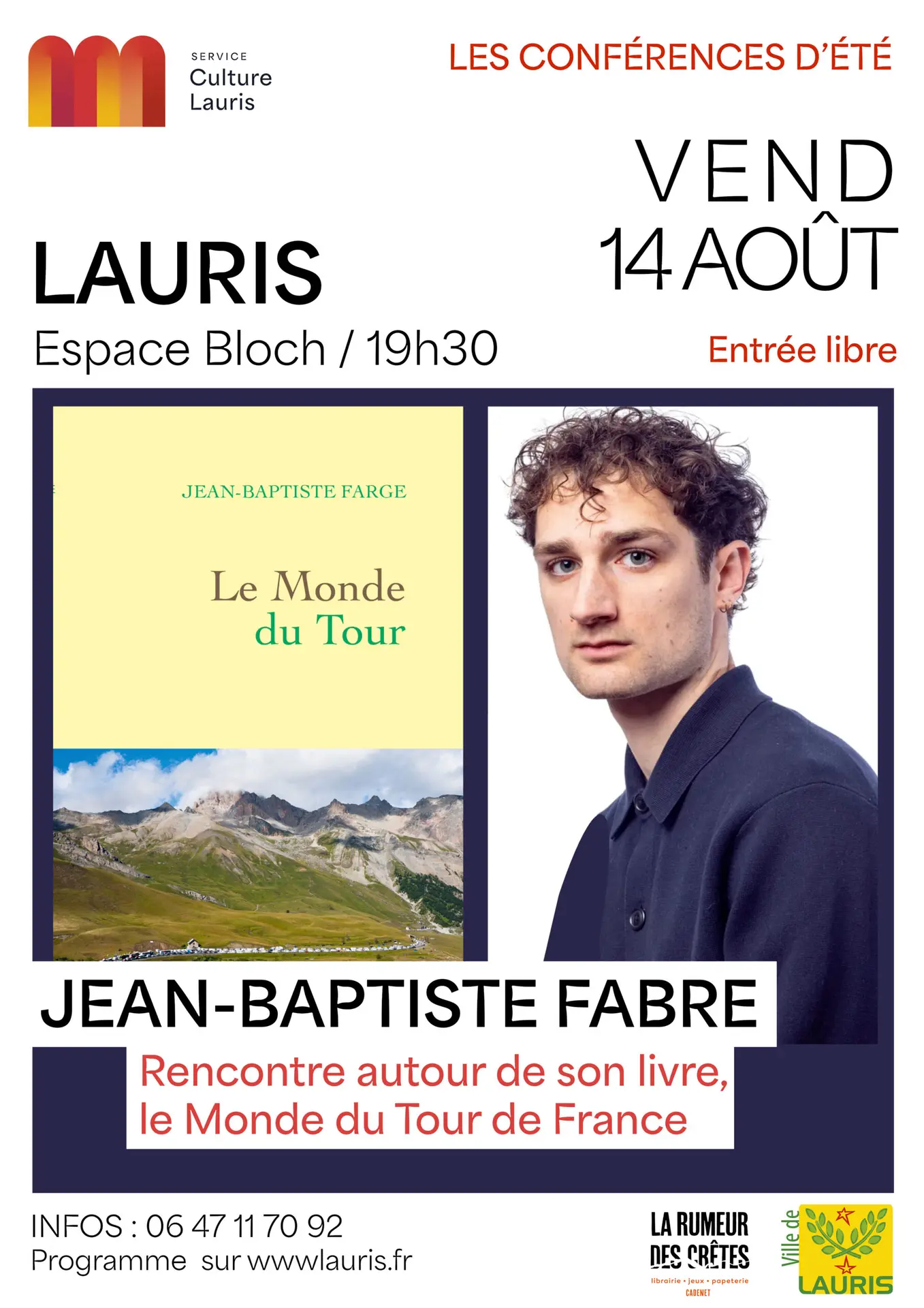 Conférence Le Monde du Tour avec Jean-Baptiste Farge