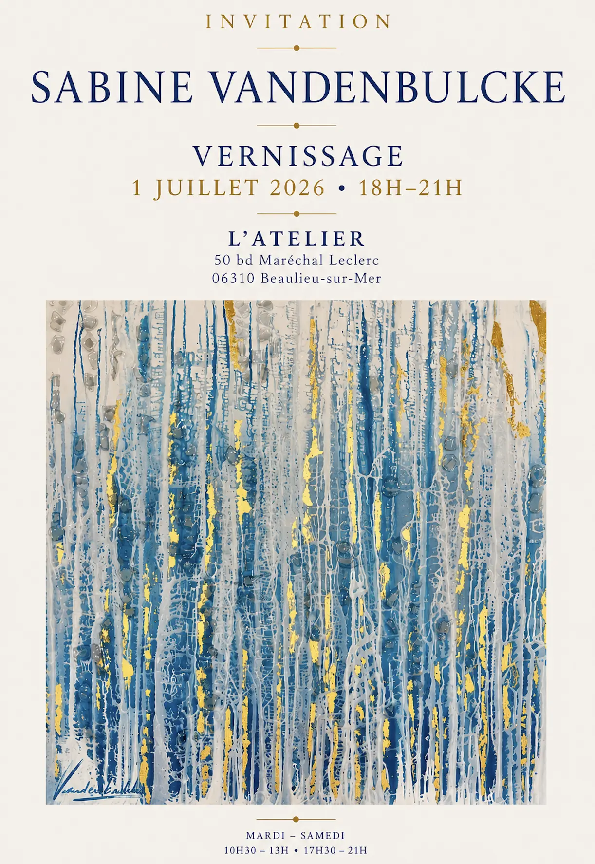 Exposition de SABINE VANDENBULCKE - L'atelier sur mer