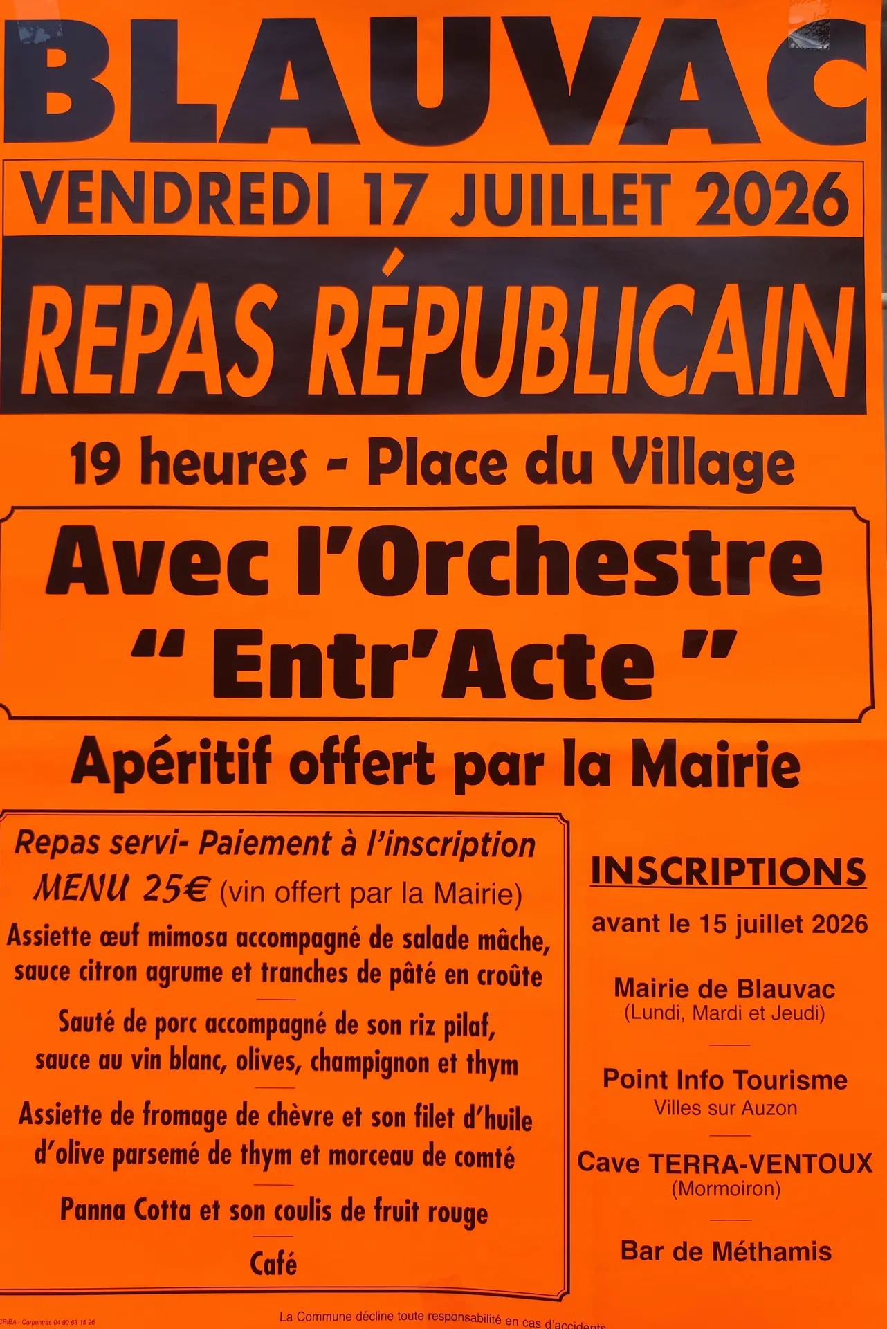 Grand banquet Républicain