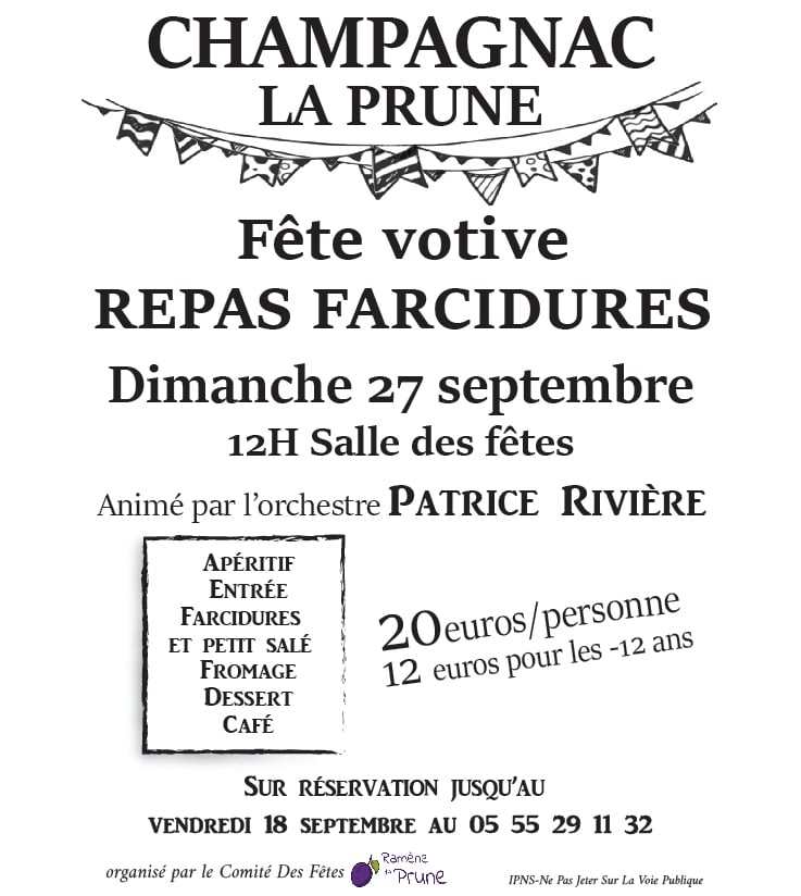 Fête votive - Repas farcedures