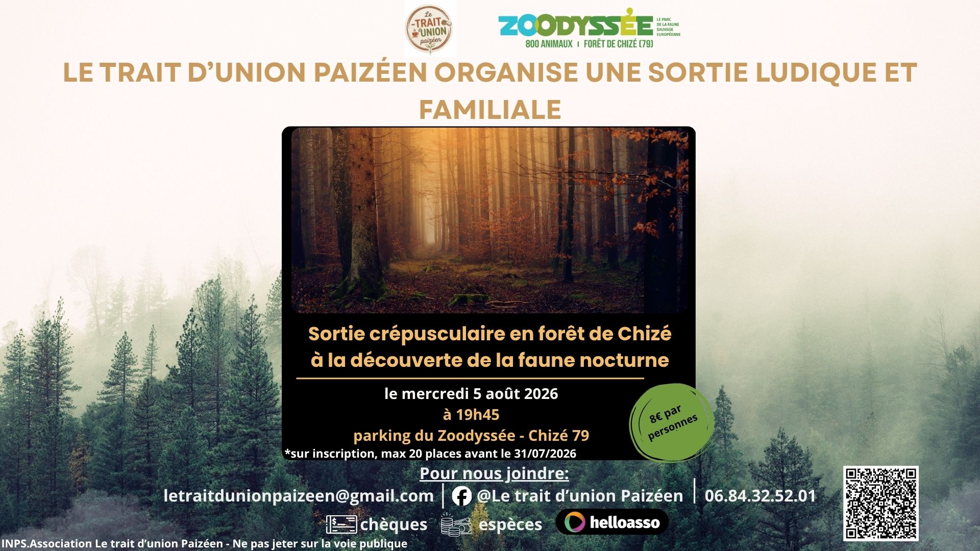 Sortie crépusculaire en forêt de Chizé