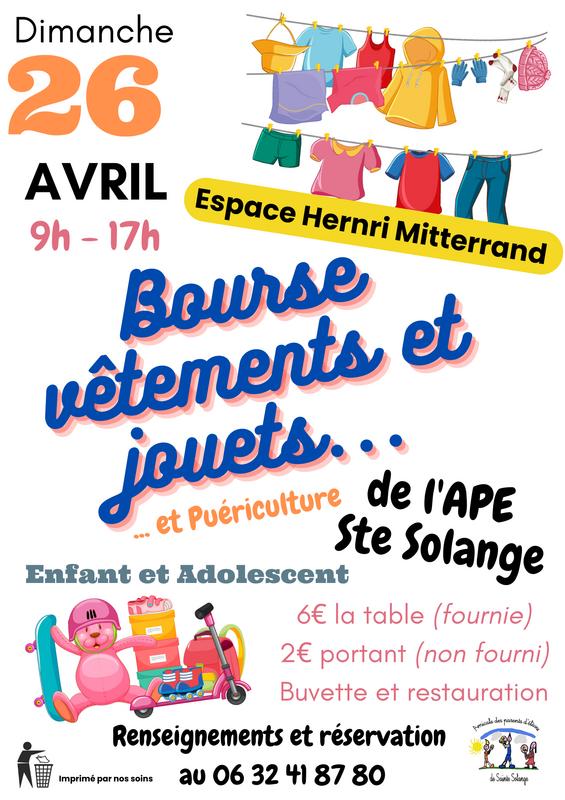 Bourse aux vêtements enfants et puériculture