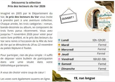 Le prix des lecteurs du Var