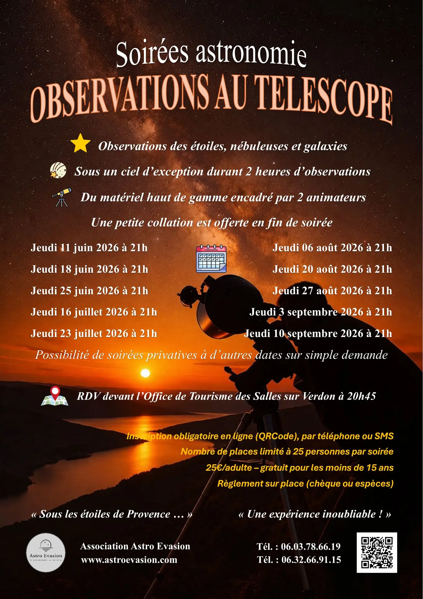 Soirées astronomie avec Astro Evasion
