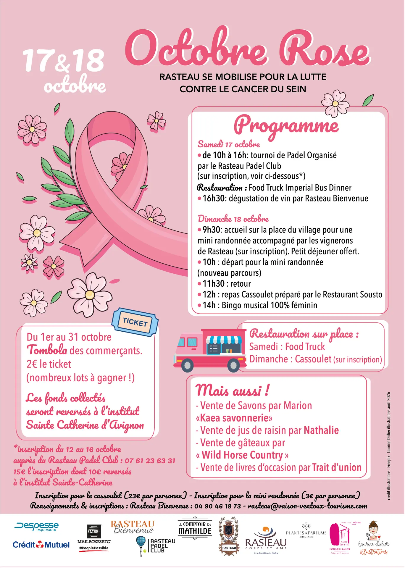 Rasteau se mobilise pour Octobre Rose
