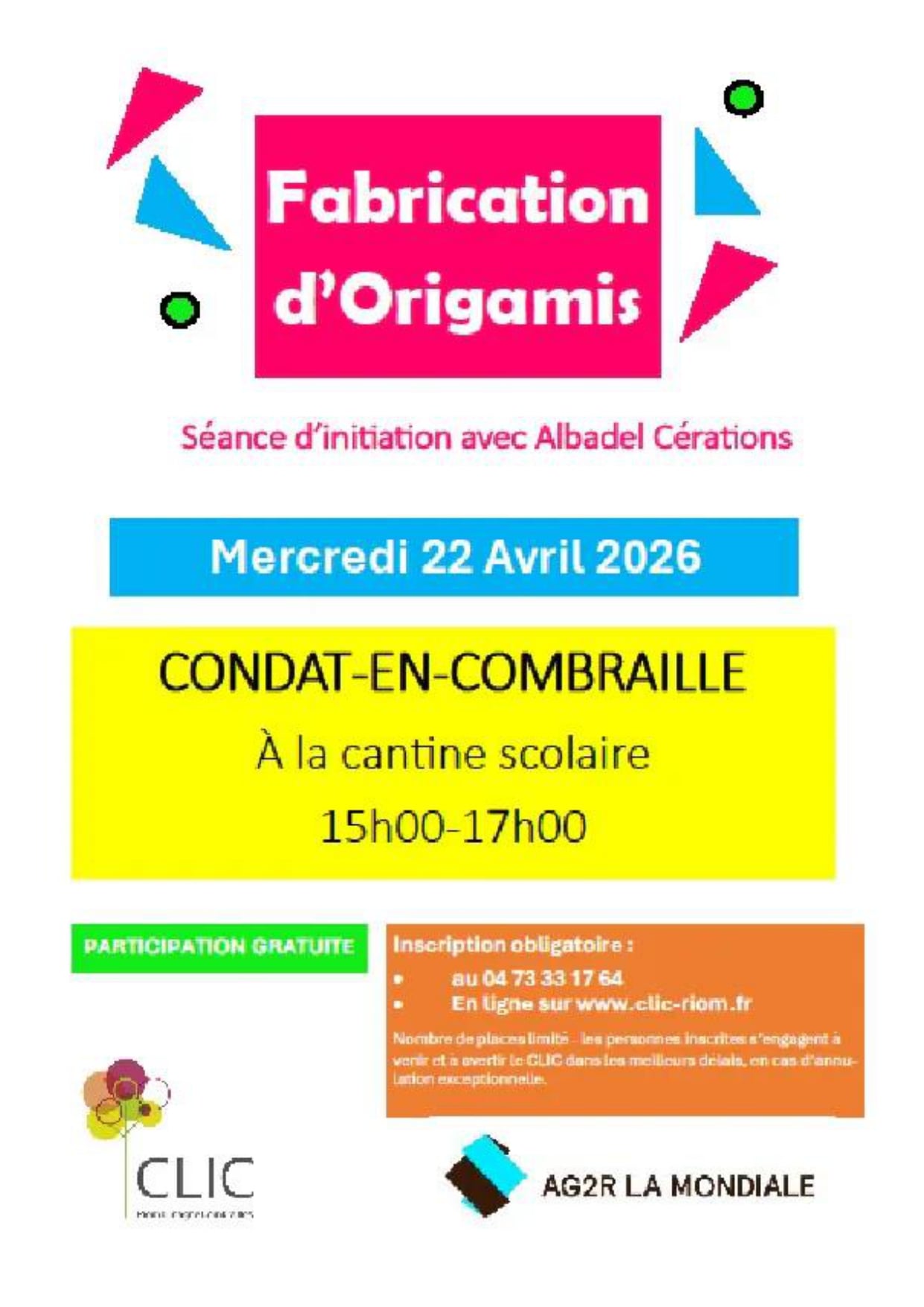 Atelier - Fabrication d'Origamis