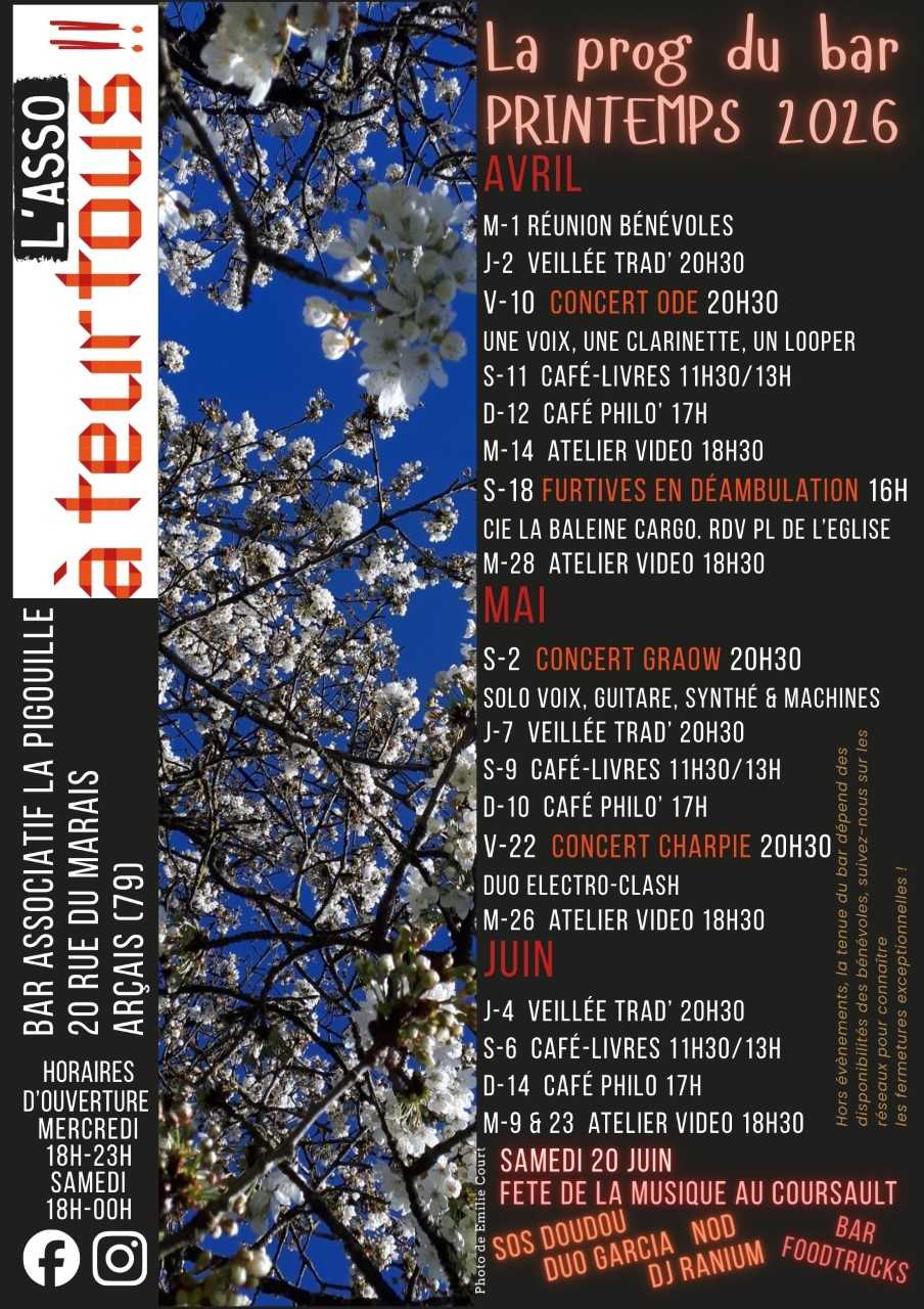 Animations au bar À Teurtous à Arçais