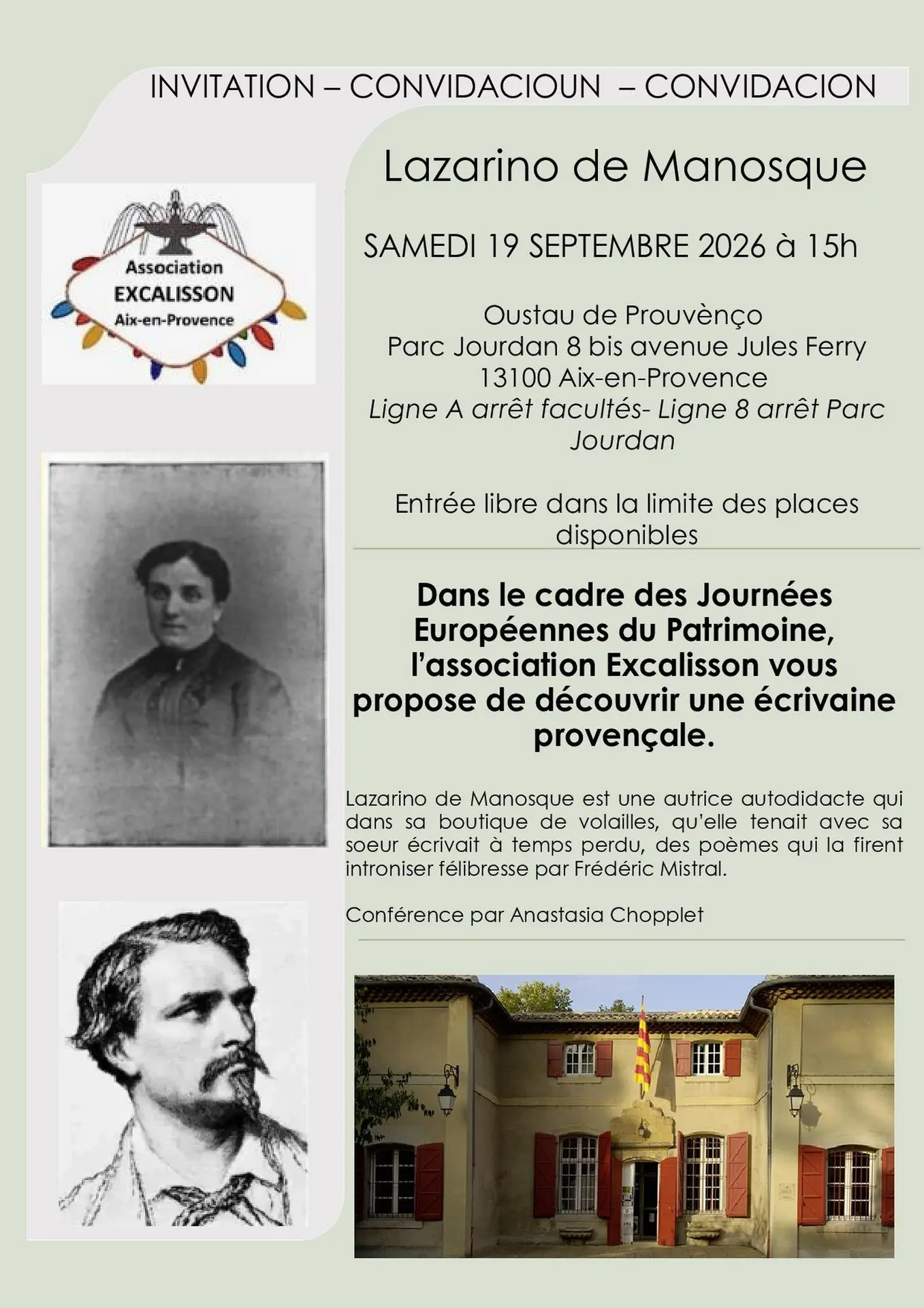 Conférence - Lazarino de Manosque