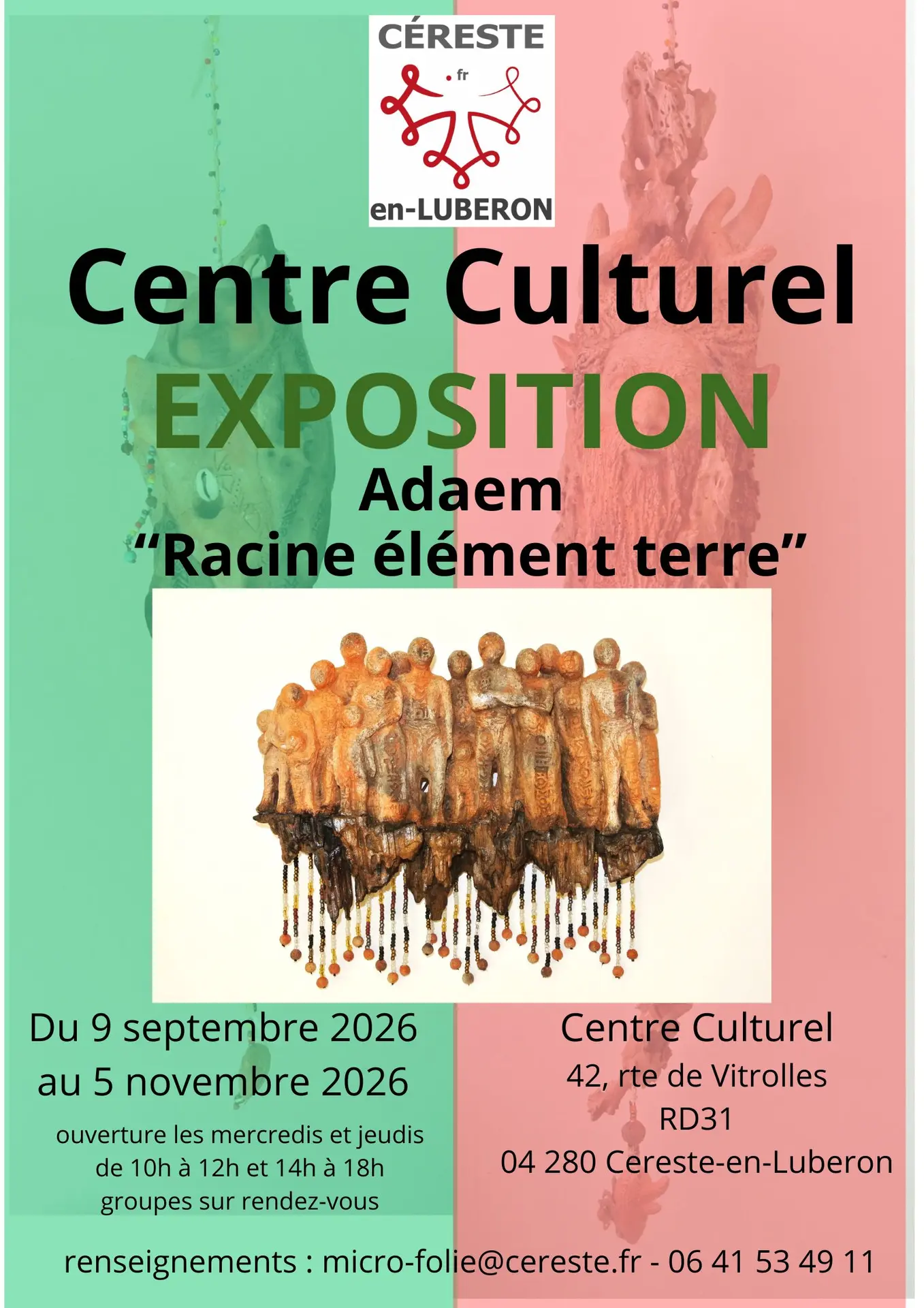 Exposition Adaem "Racine élément terre"