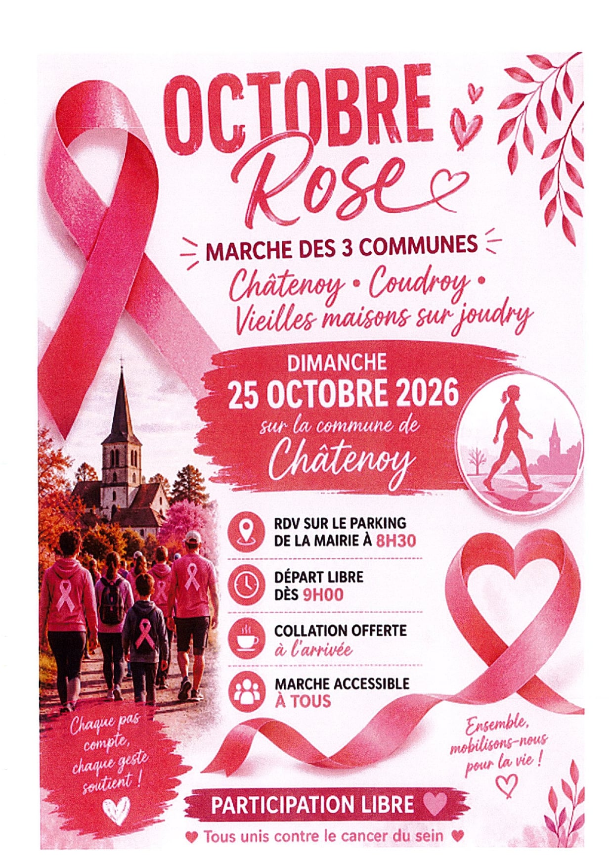 Marche des 3 communes - octobre rose
