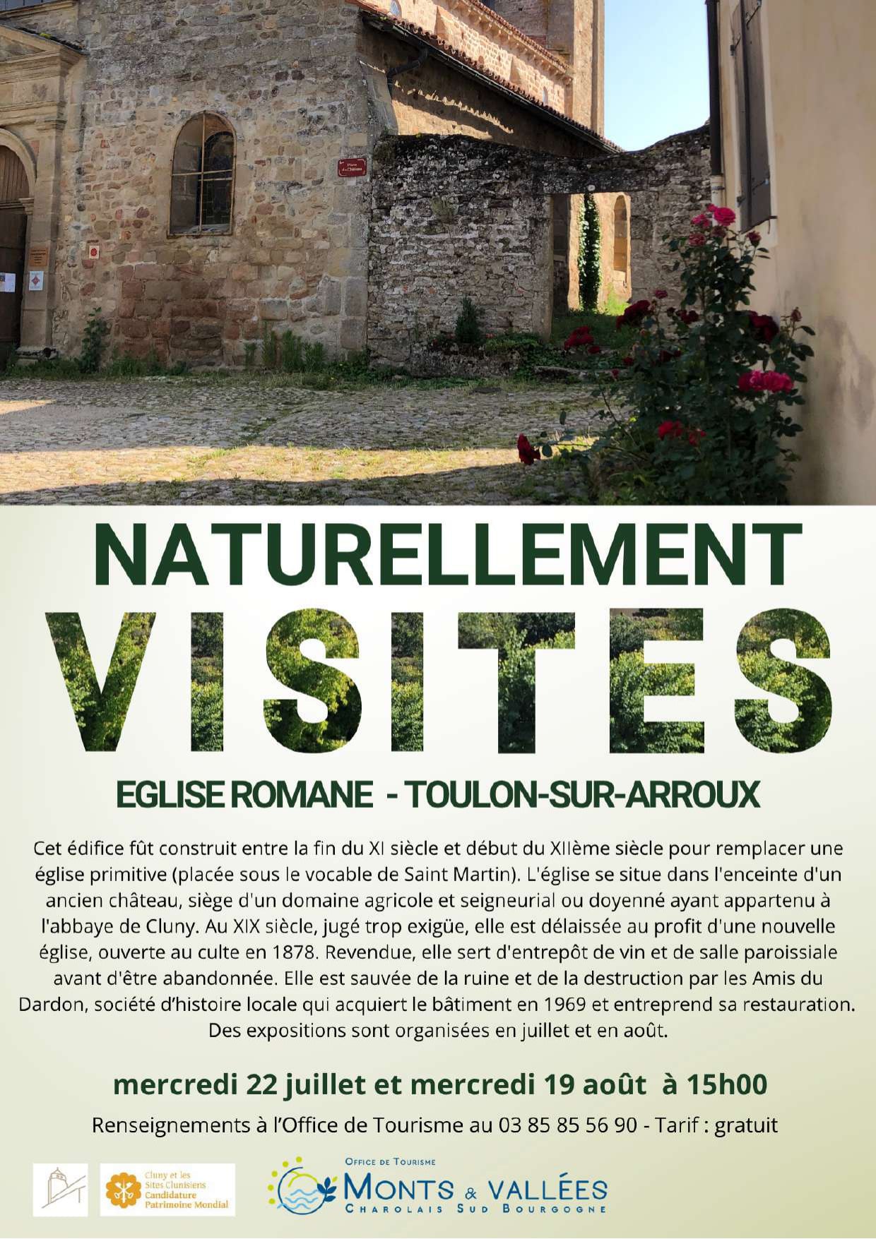 Naturellement visites : Visites commentées de l'église romane Saint Jean-Baptiste