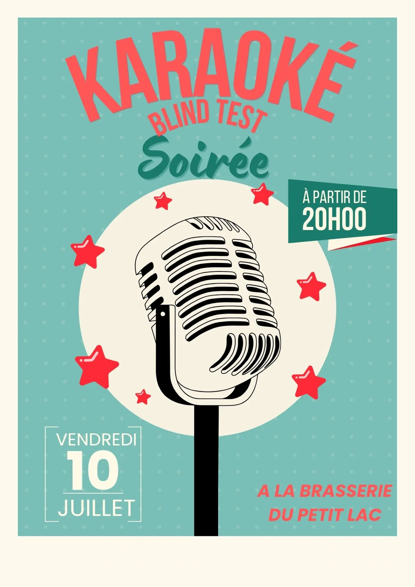 Soirée Blind Test et Karaoké à la Brasserie du Petit Lac !