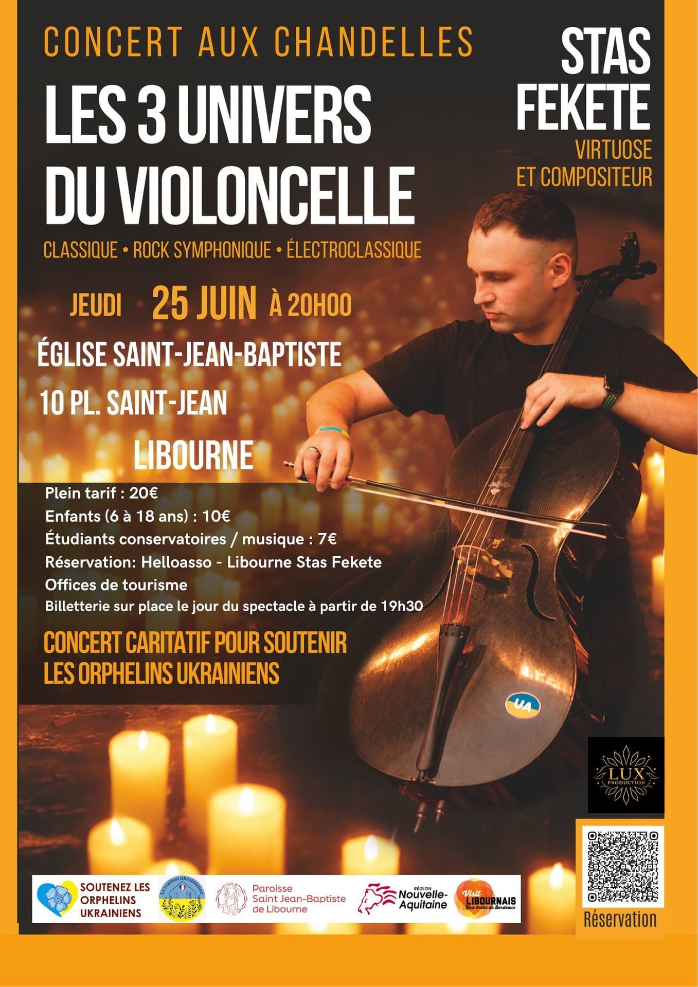 Concert aux chandelles - Les 3 univers du violoncelle