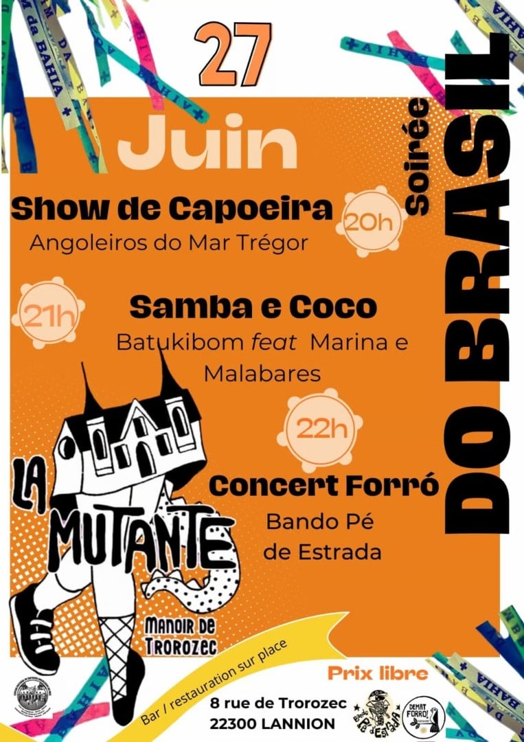 Soirée Do Brasil – Angeleiros do Mar Trégor + Bando Pé de Estrada