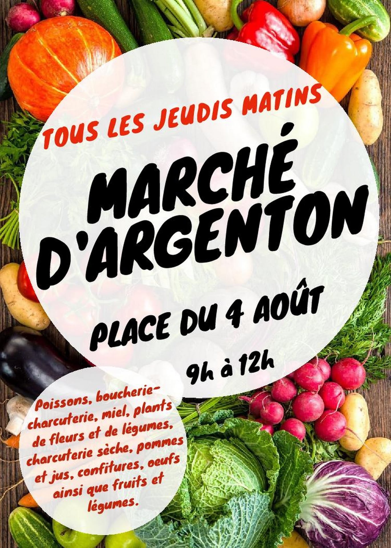 Marché d' Argenton-les-Vallées