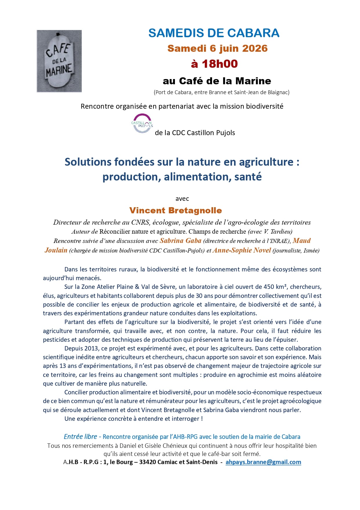 Les Samedis de Cabara et Gensac
