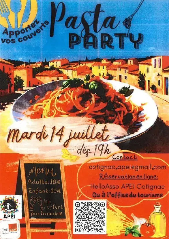 Repas : Pasta Party