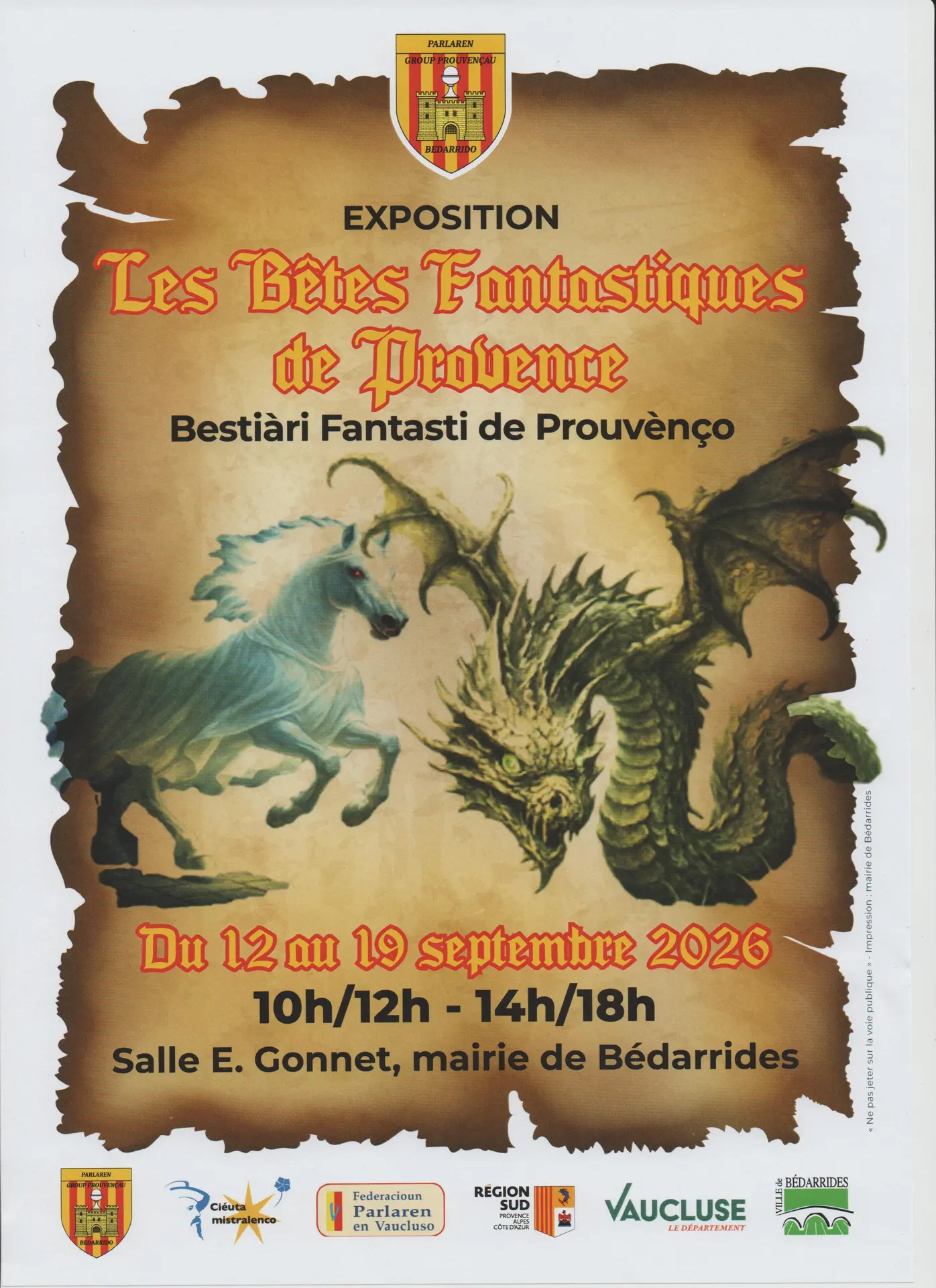 Exposition Les Bêtes Fantastiques de Provence